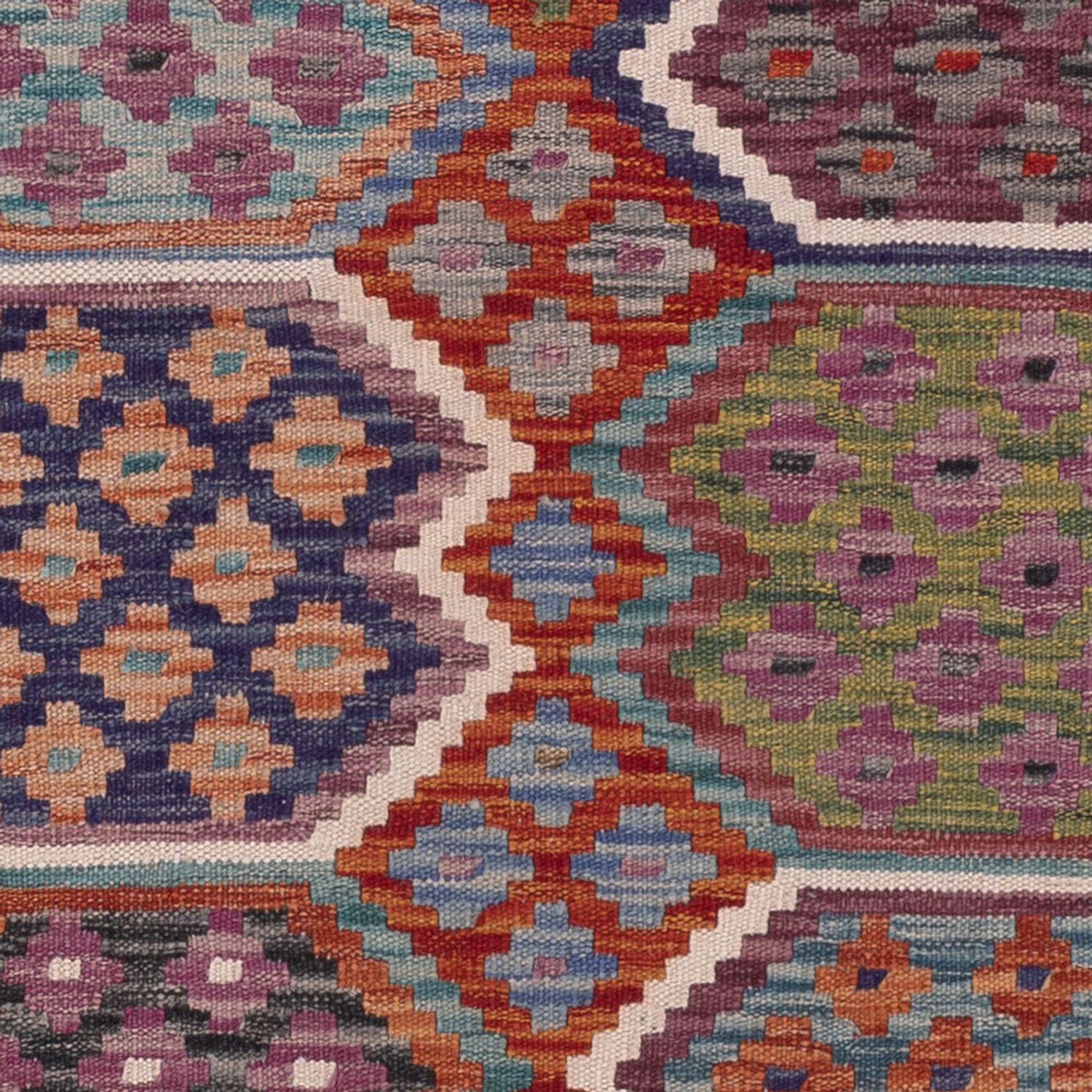 Kelimteppe - Splash - 195 x 158 cm - flerfarget