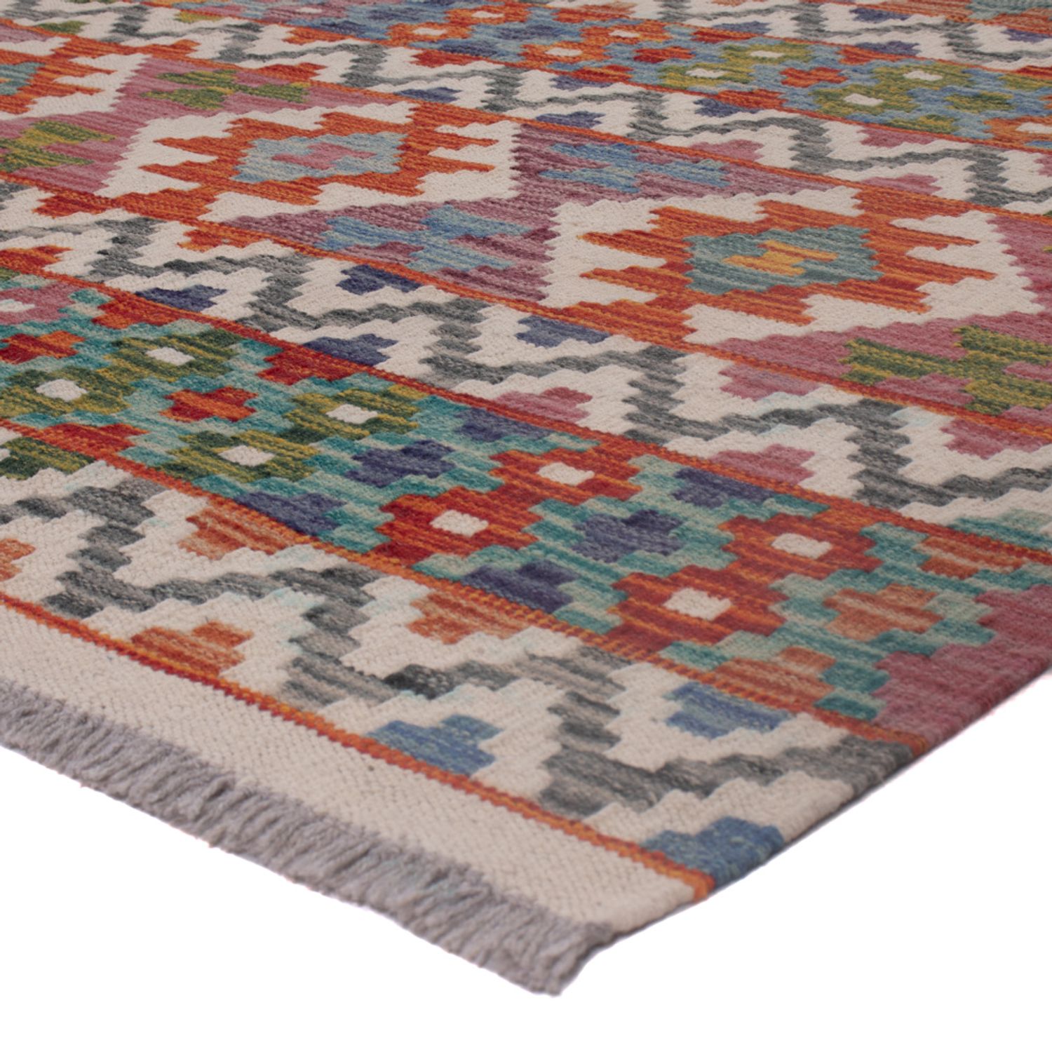 Kelim Rug - Splash - 202 x 151 cm - multicolored