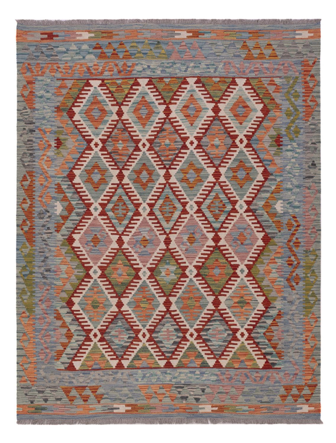 Kelim Rug - Splash - 195 x 154 cm - multicolored