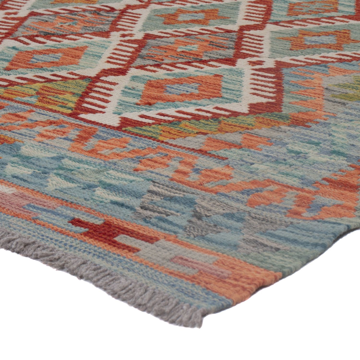 Kelim Rug - Splash - 195 x 154 cm - multicolored