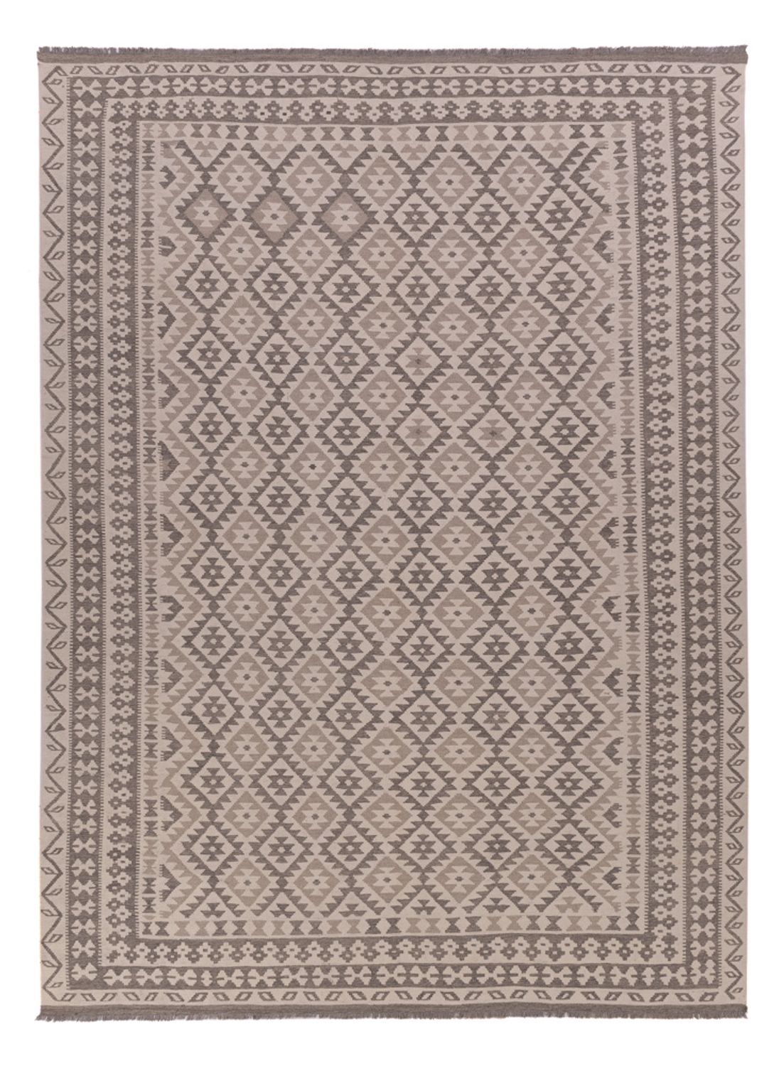 Kelim Rug - Splash - 356 x 252 cm - light grey