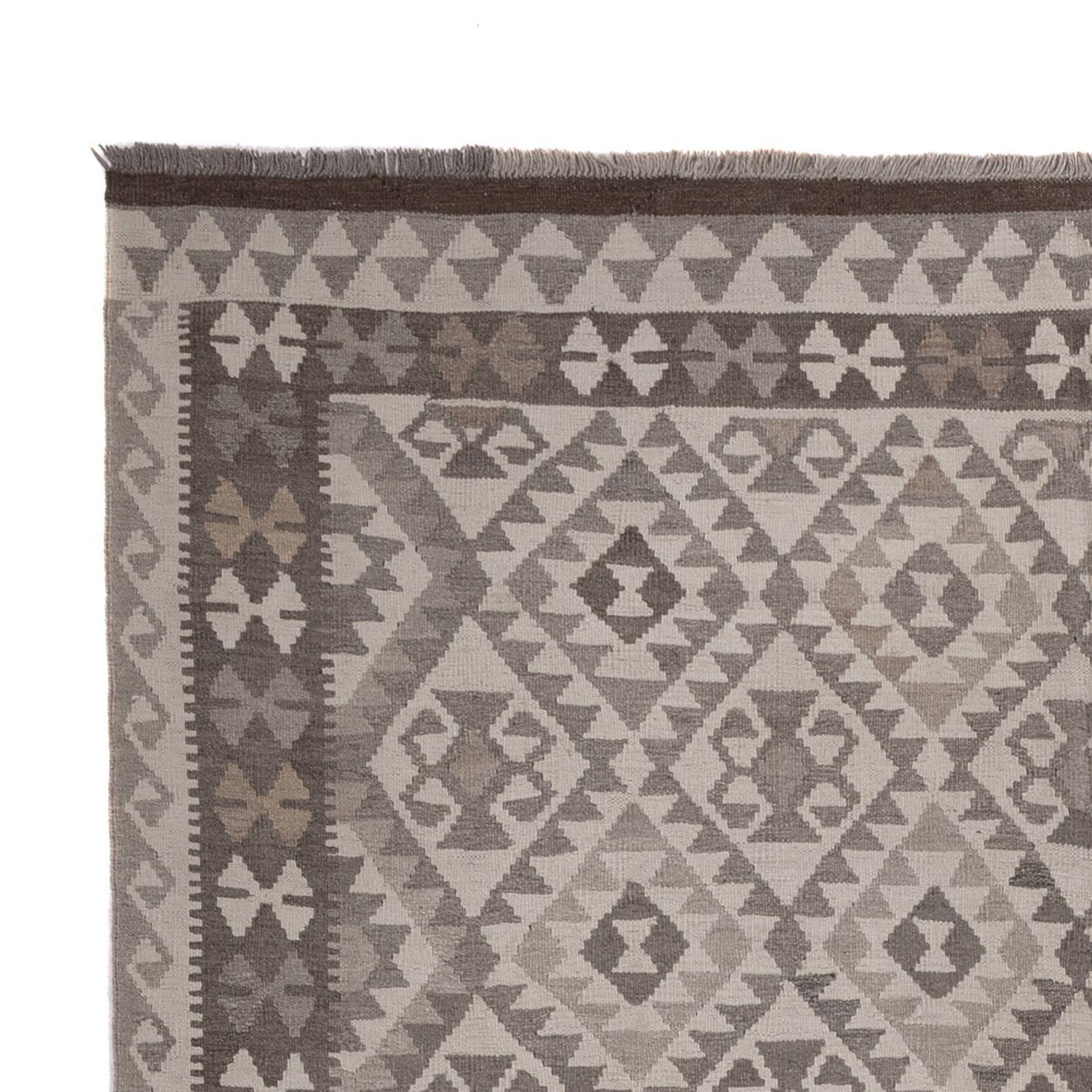 Kelim Rug - Splash - 297 x 206 cm - light grey