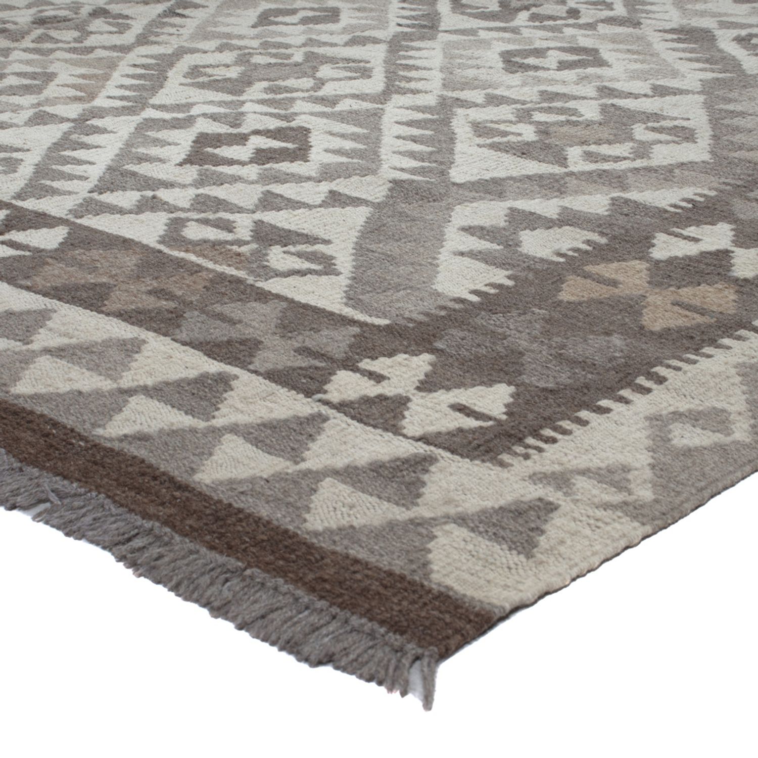 Kelim Rug - Splash - 297 x 206 cm - light grey