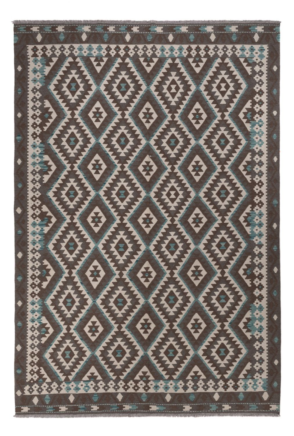 Kelim Rug - Splash - 300 x 204 cm - dark grey