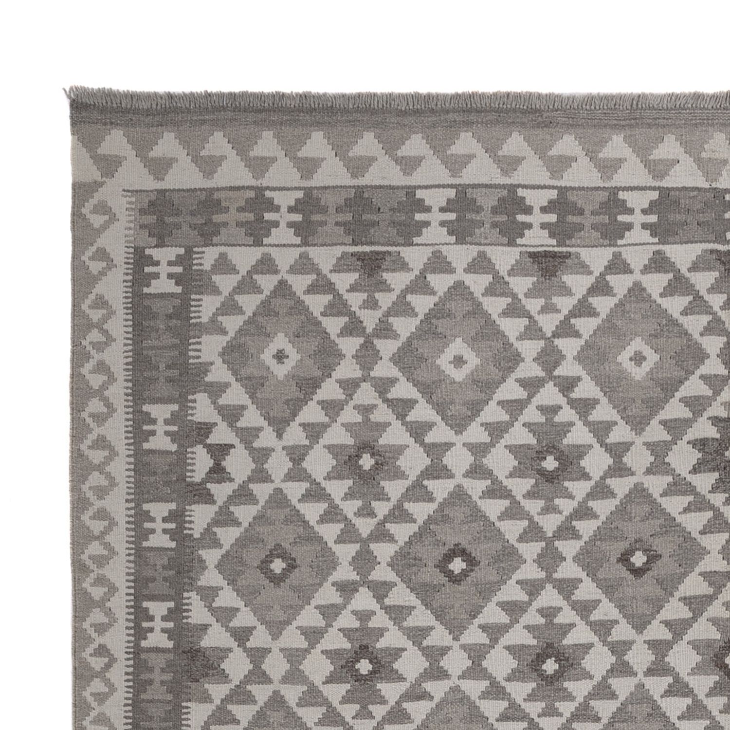 Kelim Rug - Splash - 294 x 203 cm - light grey