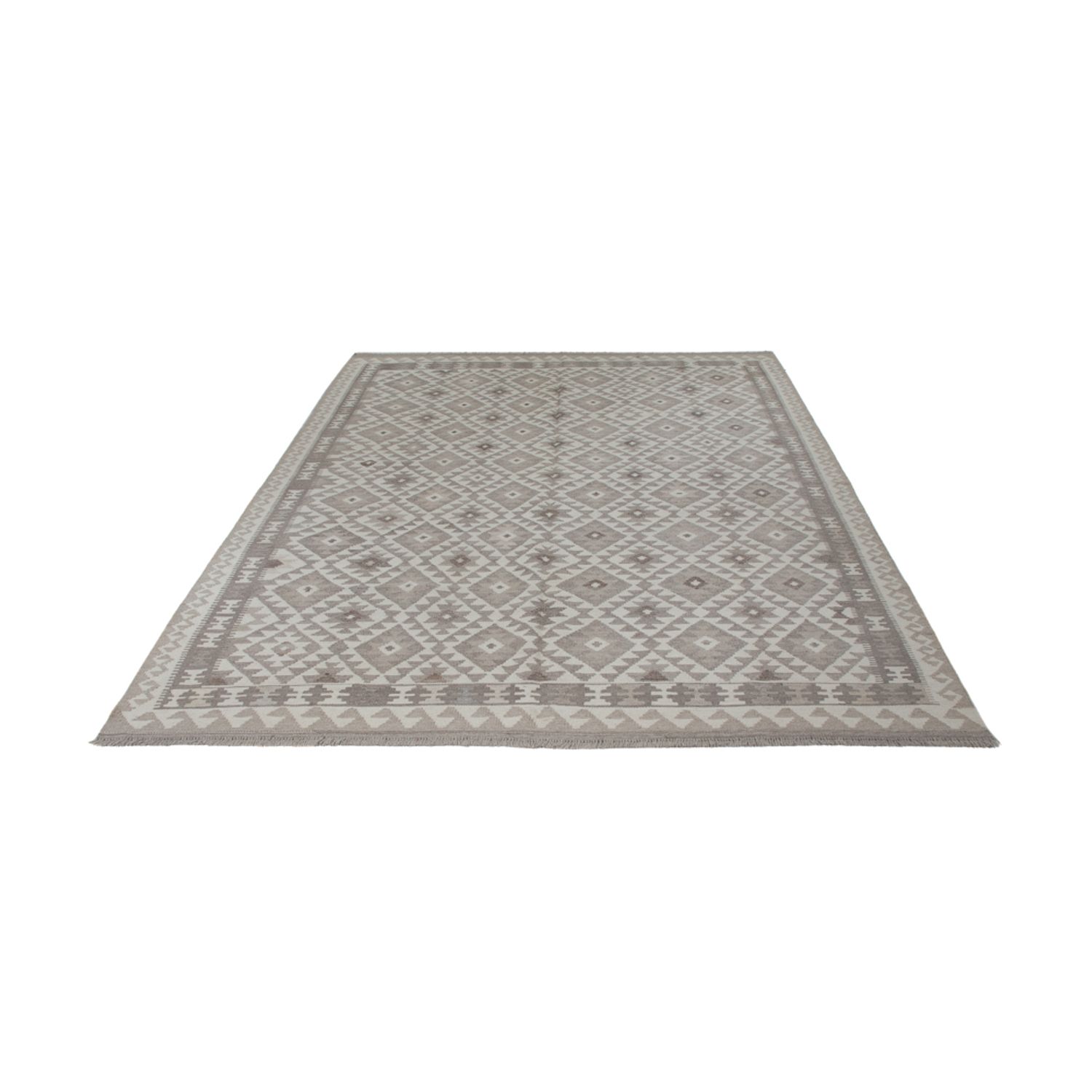 Kelim Rug - Splash - 294 x 203 cm - light grey