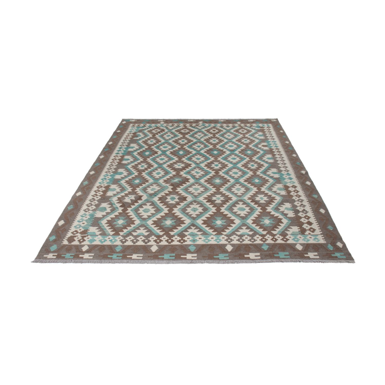 Kelim Rug - Splash - 294 x 197 cm - dark grey
