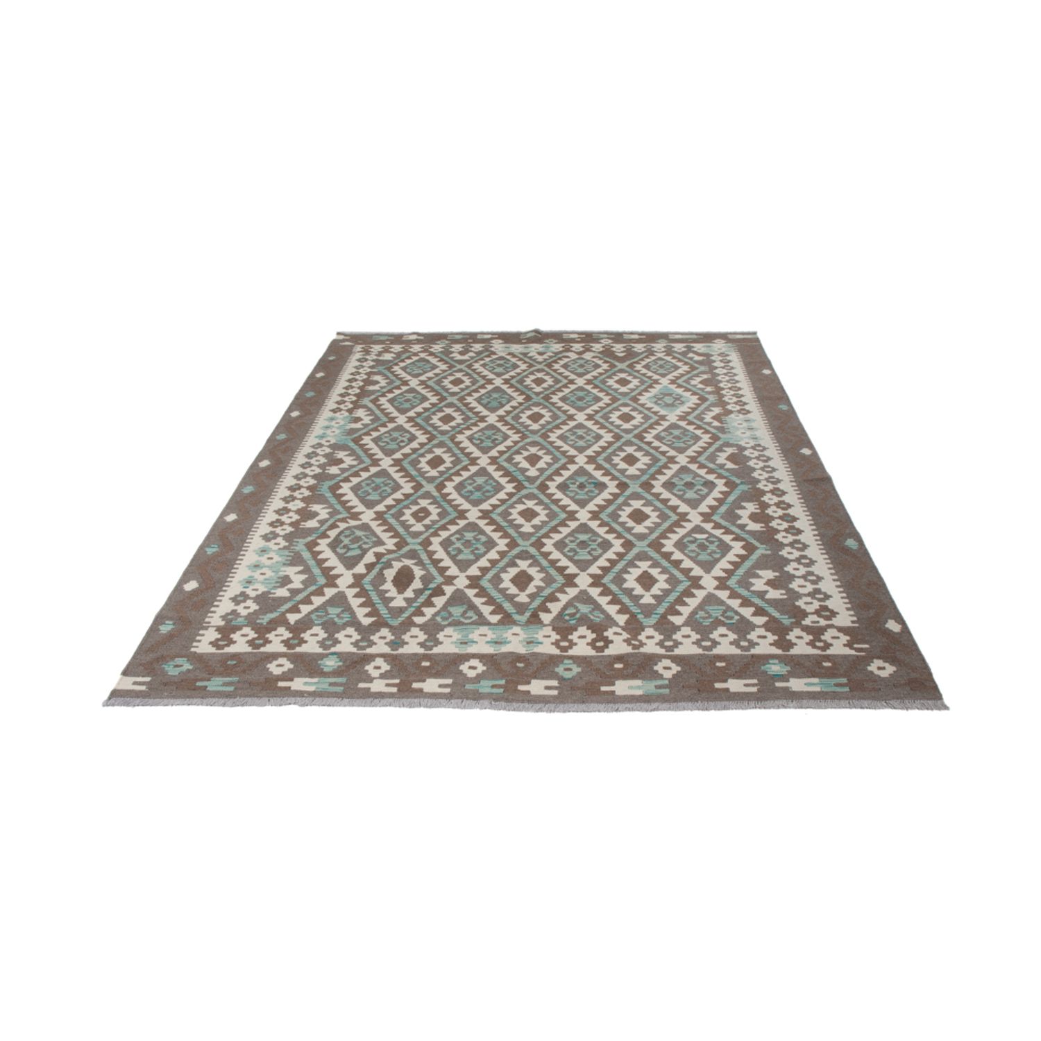 Kelim Rug - Splash - 286 x 206 cm - dark grey