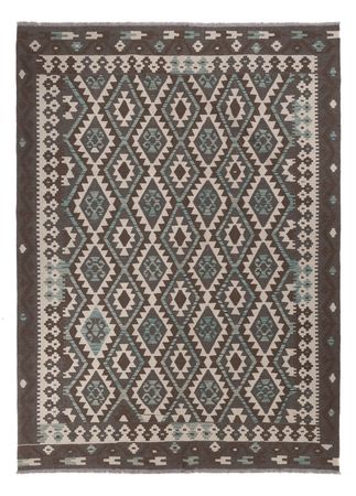 Kelim Rug - Splash - 286 x 206 cm - dark grey