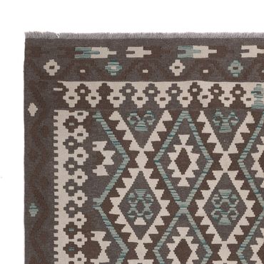 Kelim Rug - Splash - 286 x 206 cm - dark grey