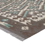 Kelim Rug - Splash - 286 x 206 cm - dark grey