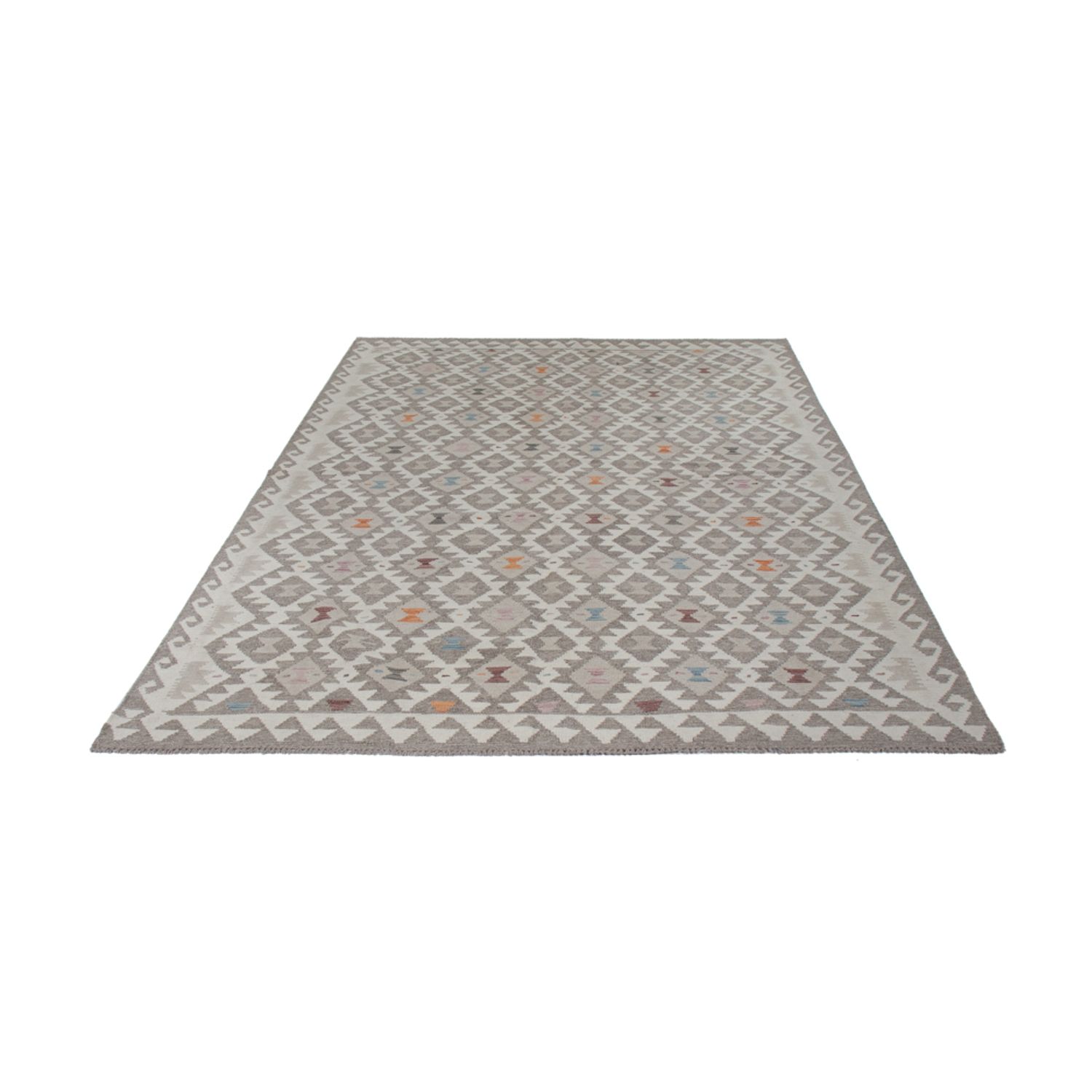Kelim Rug - Splash - 296 x 202 cm - light grey