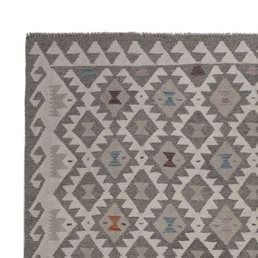 Kelim Rug - Splash - 296 x 202 cm - light grey
