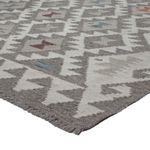Kelim Rug - Splash - 296 x 202 cm - light grey
