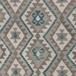 Kelim Rug - Splash - 300 x 253 cm - light green