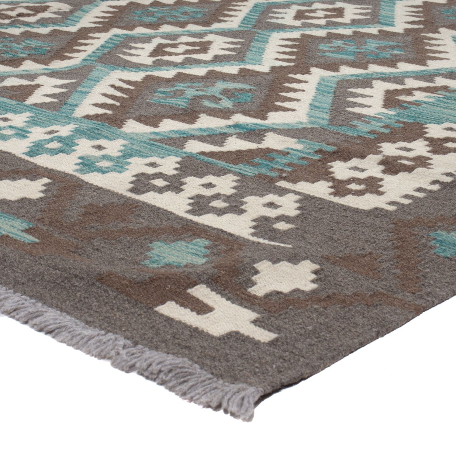 Kelim Rug - Splash - 296 x 205 cm - dark grey
