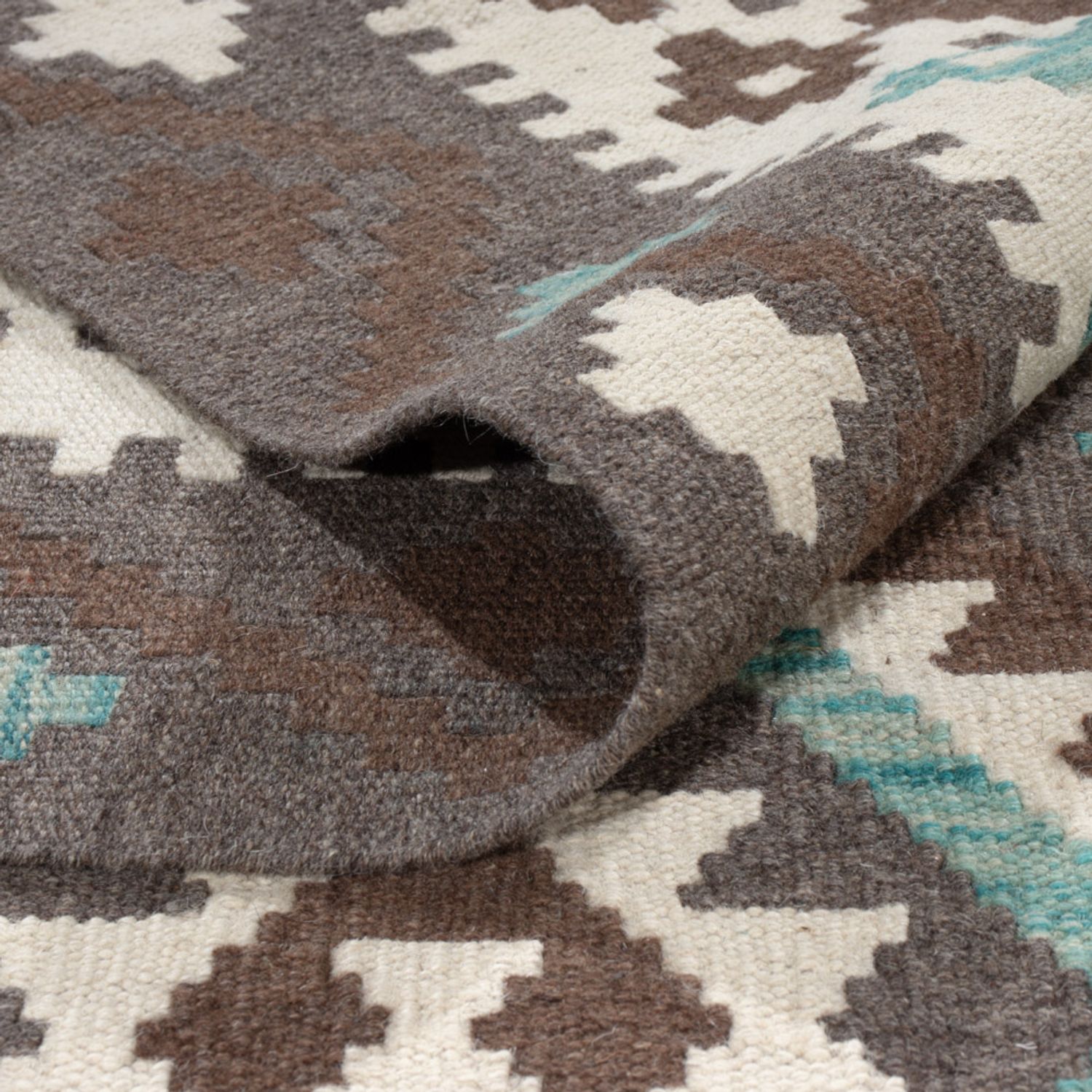 Kelim Rug - Splash - 296 x 205 cm - dark grey