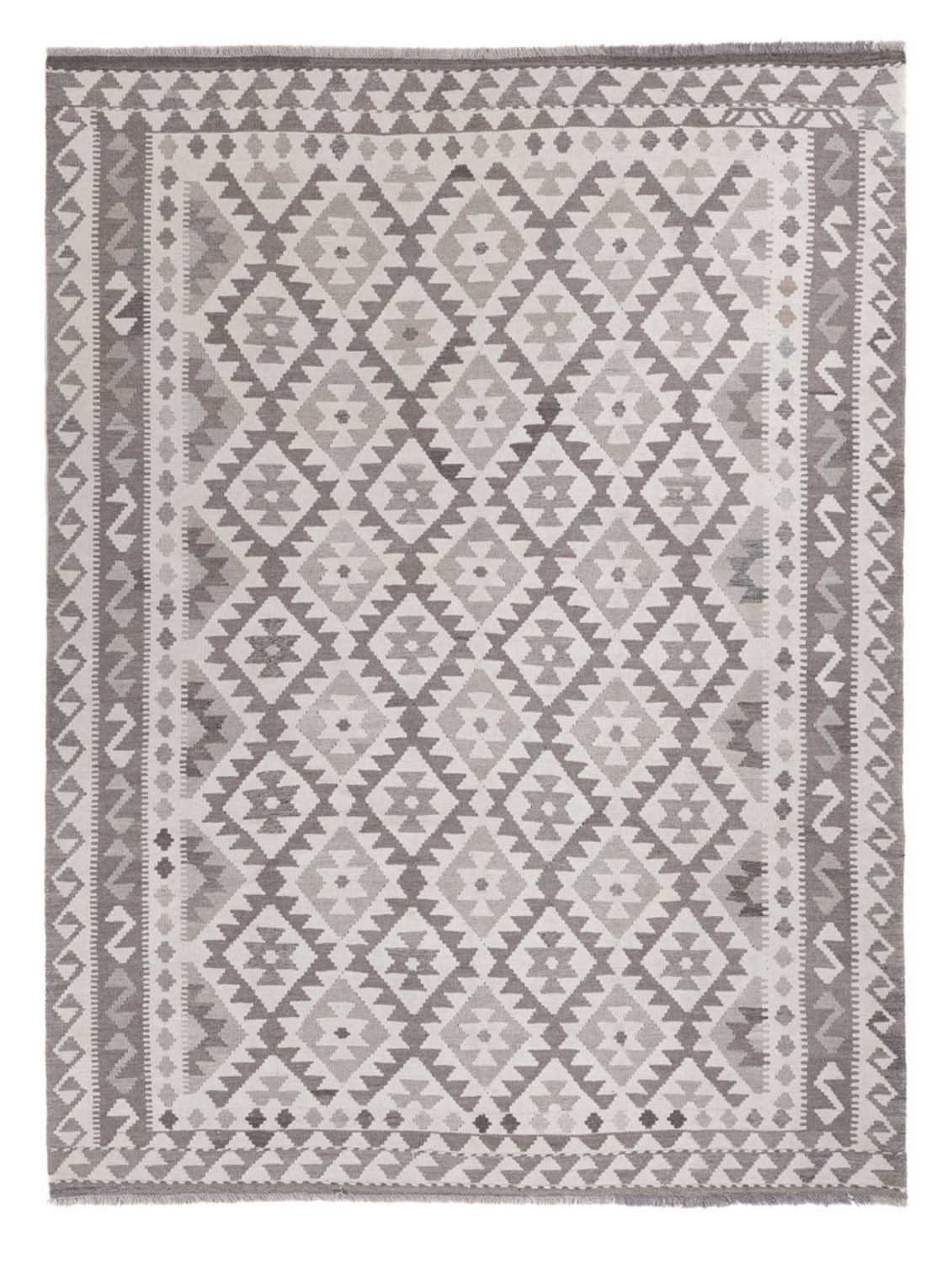 Kelim Rug - Splash - 244 x 185 cm - light grey