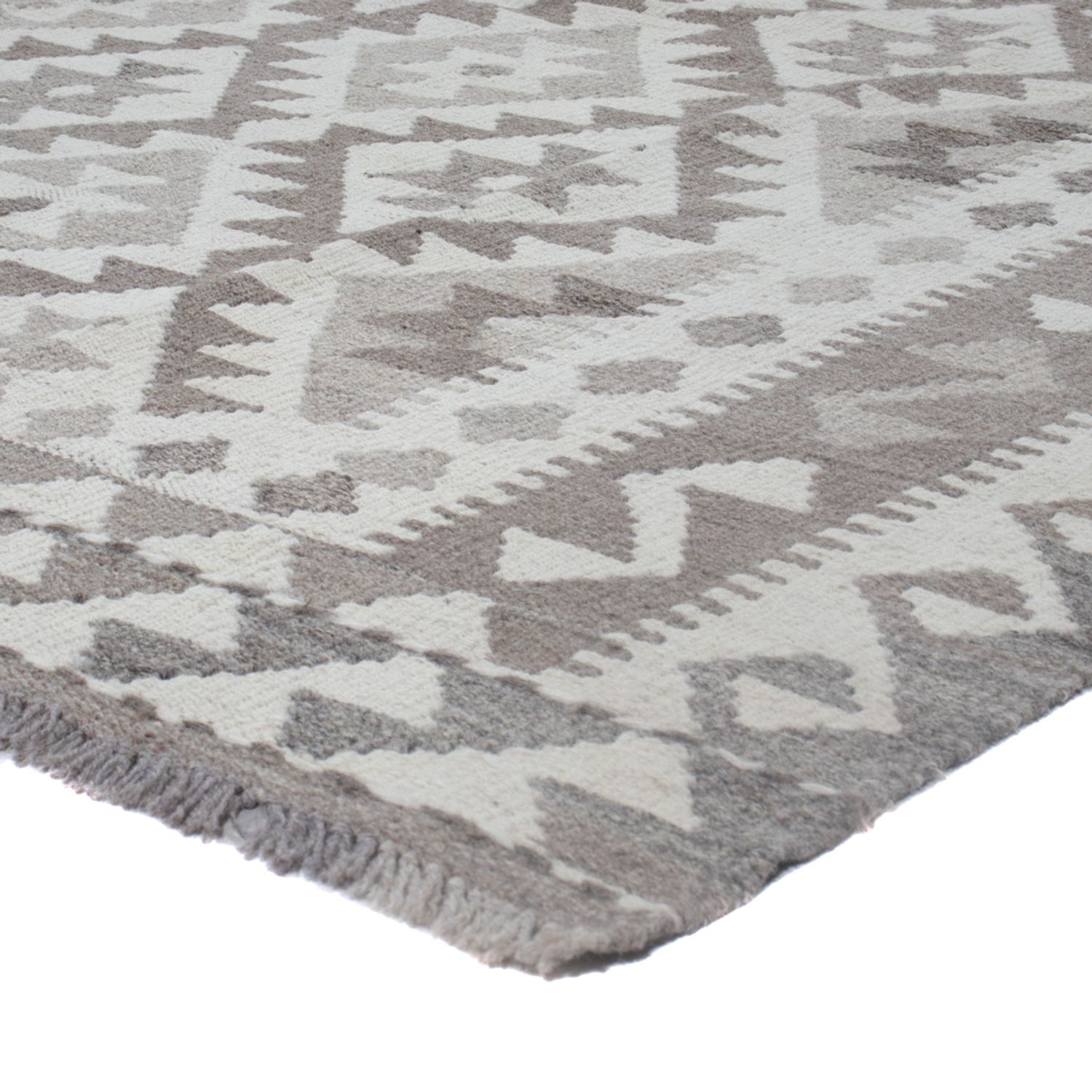 Kelim Rug - Splash - 244 x 185 cm - light grey