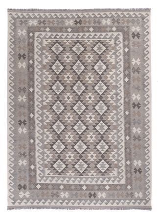 Kelim Rug - Splash - 251 x 188 cm - light grey