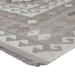 Kelim Rug - Splash - 251 x 188 cm - light grey