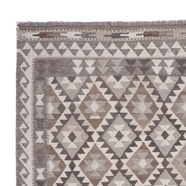 Kelim Rug - Splash - 239 x 185 cm - light grey