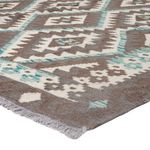 Kelim Rug - Splash - 243 x 176 cm - dark grey
