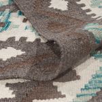 Kelim Rug - Splash - 243 x 176 cm - dark grey