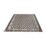 Kelim Rug - Splash - 243 x 176 cm - dark grey