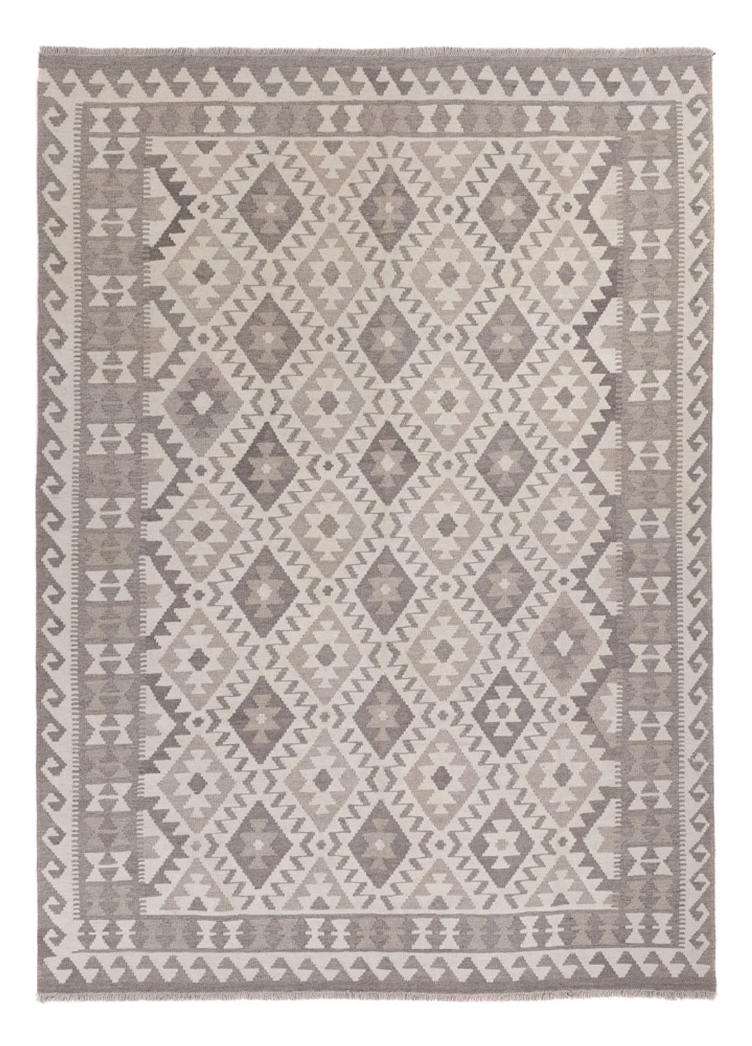 Kelim Rug - Splash - 240 x 179 cm - light grey