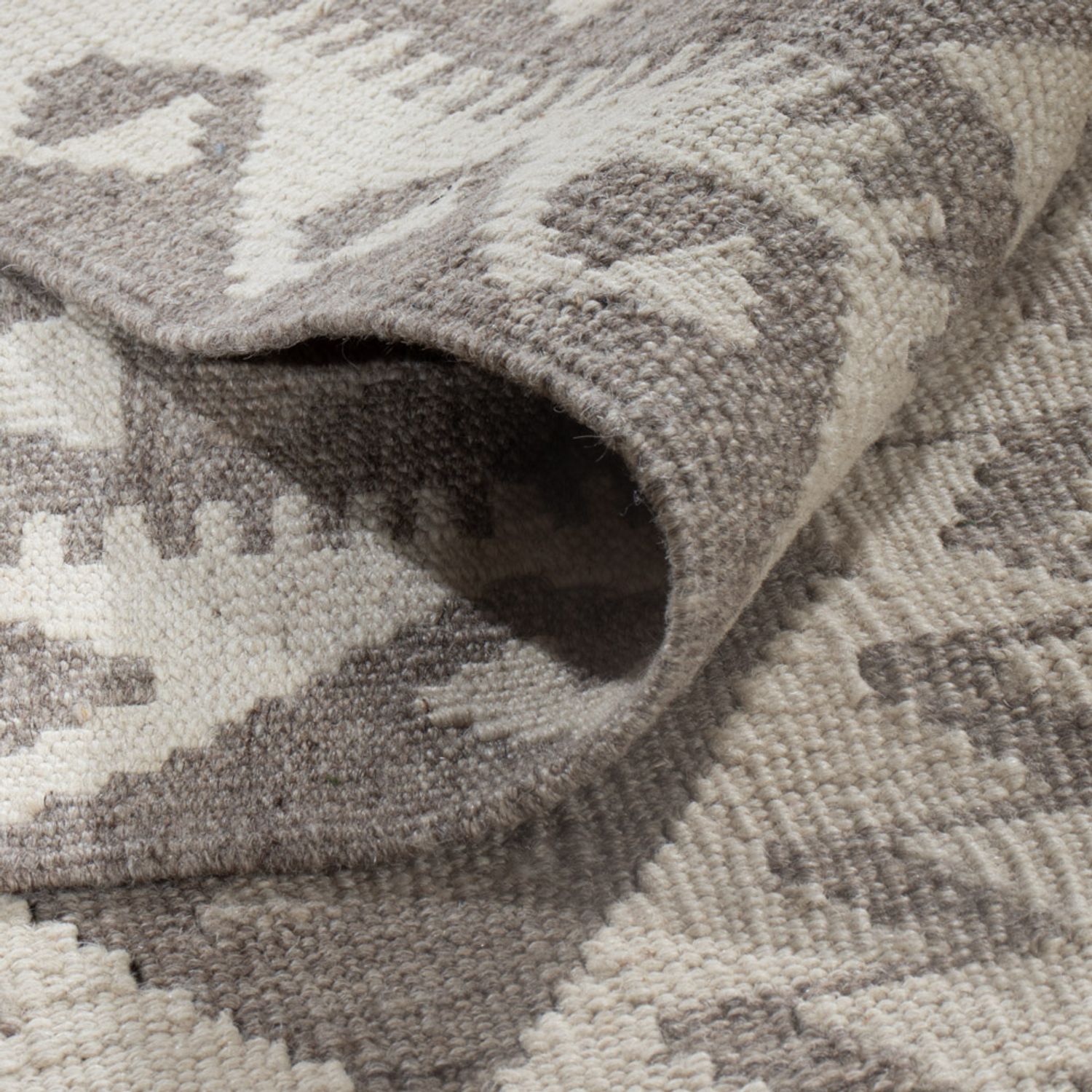 Kelim Rug - Splash - 240 x 179 cm - light grey