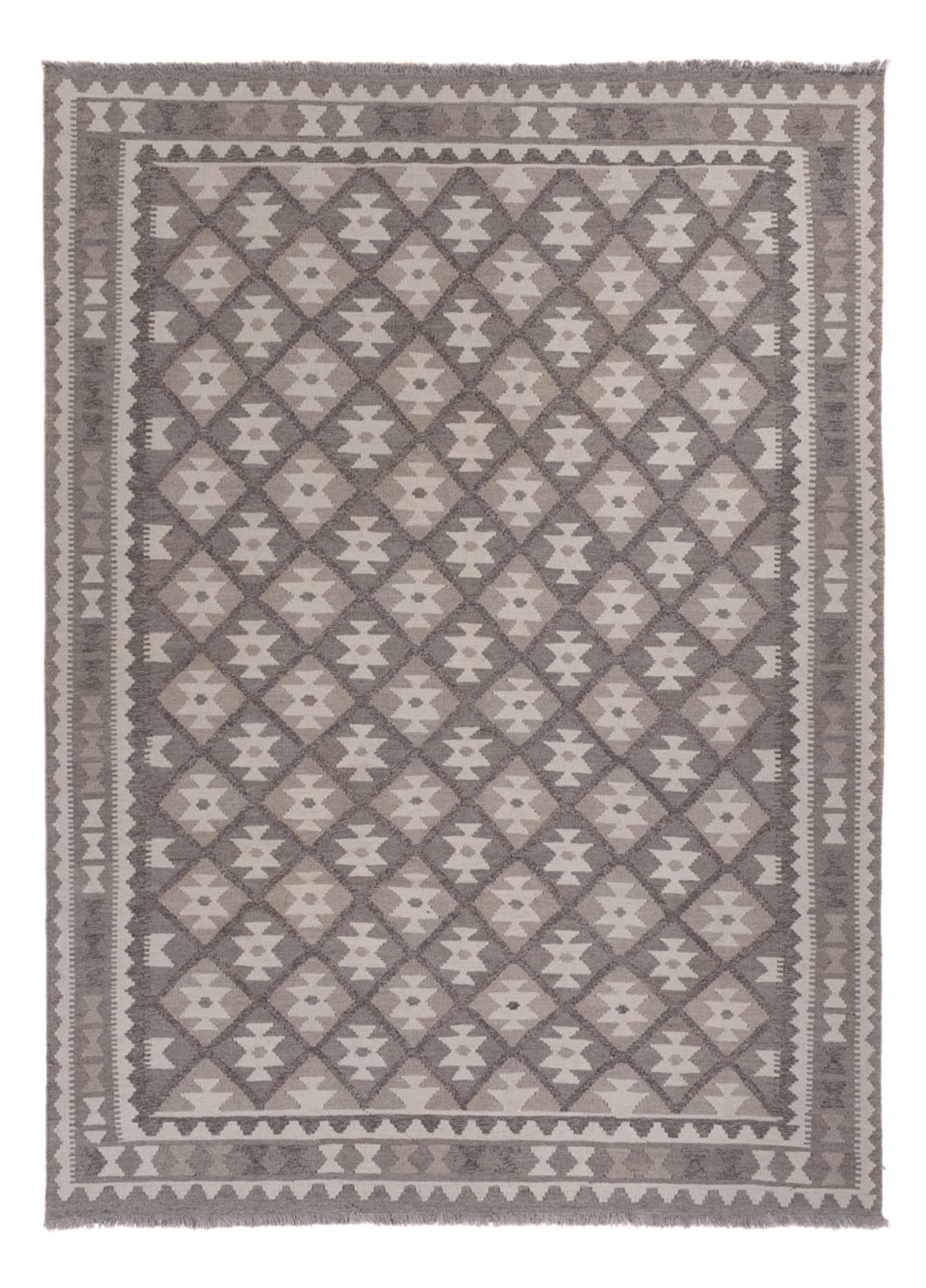 Kelim Rug - Splash - 244 x 177 cm - dark grey