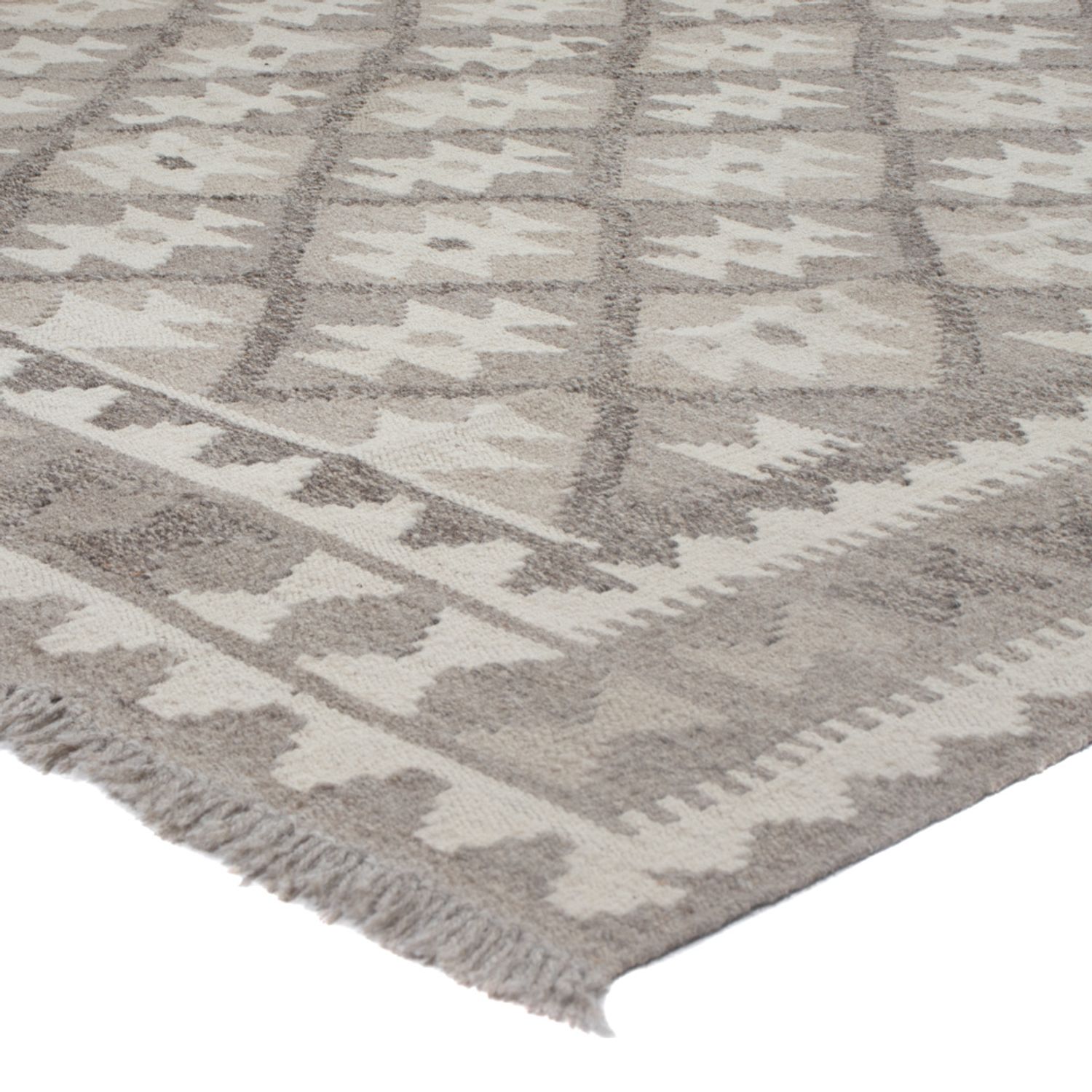Kelim Rug - Splash - 244 x 177 cm - dark grey