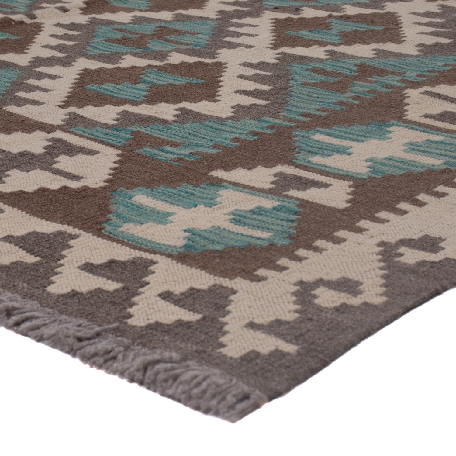 Kelim Rug - Splash - 195 x 151 cm - dark green