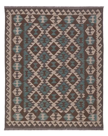 Kelim Rug - Splash - 195 x 151 cm - dark green