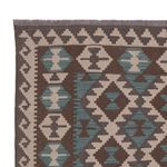 Kelim Rug - Splash - 195 x 151 cm - dark green