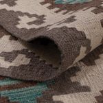 Kelim Rug - Splash - 195 x 151 cm - dark green