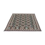 Kelim Rug - Splash - 195 x 151 cm - dark green