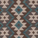 Kelimteppe - Splash - 190 x 147 cm - mørkegrønn