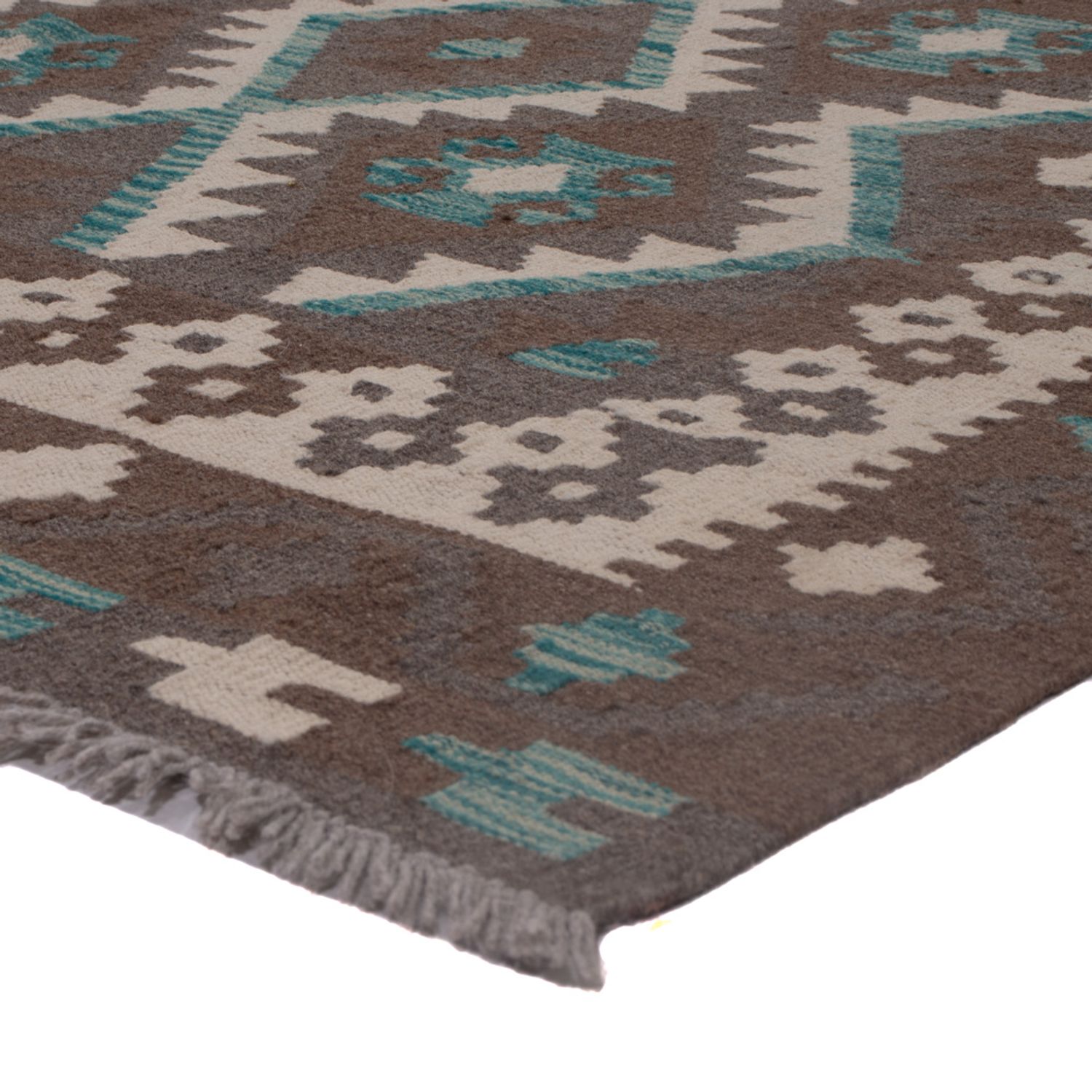 Kelim Rug - Splash - 194 x 155 cm - dark green
