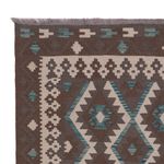 Kelim Rug - Splash - 194 x 155 cm - dark green