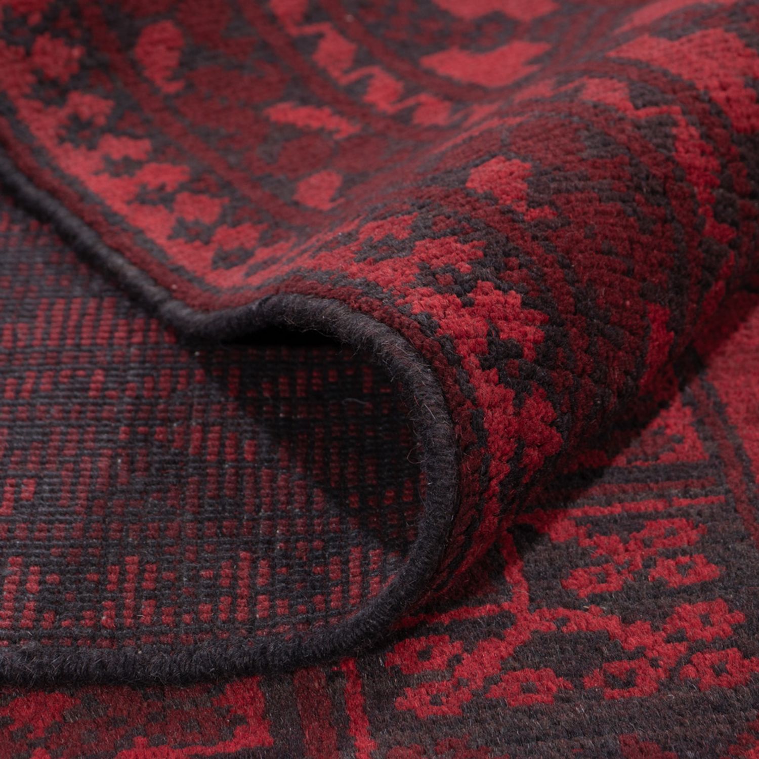 Afghan Rug - Filpa - 288 x 197 cm - dark red