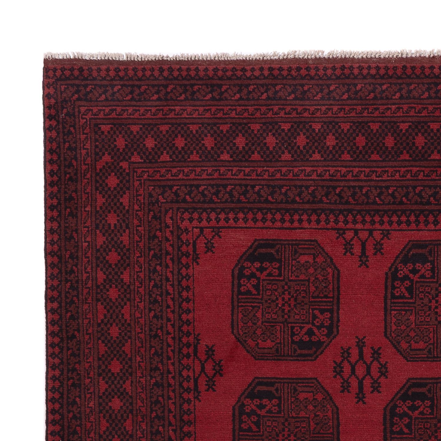 Afghan Rug - Filpa - 290 x 206 cm - dark red