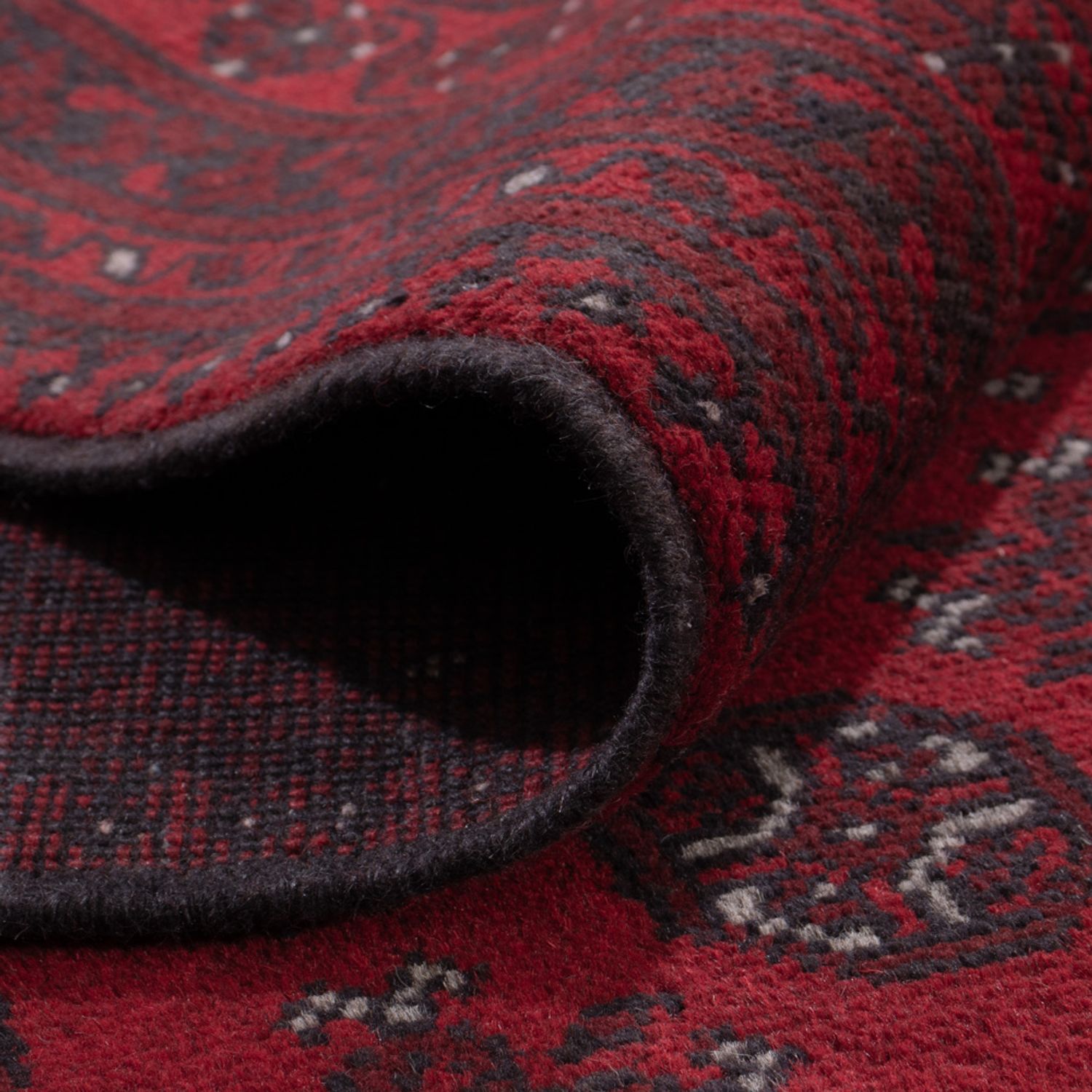 Afghan Rug - Filpa - 292 x 200 cm - dark red