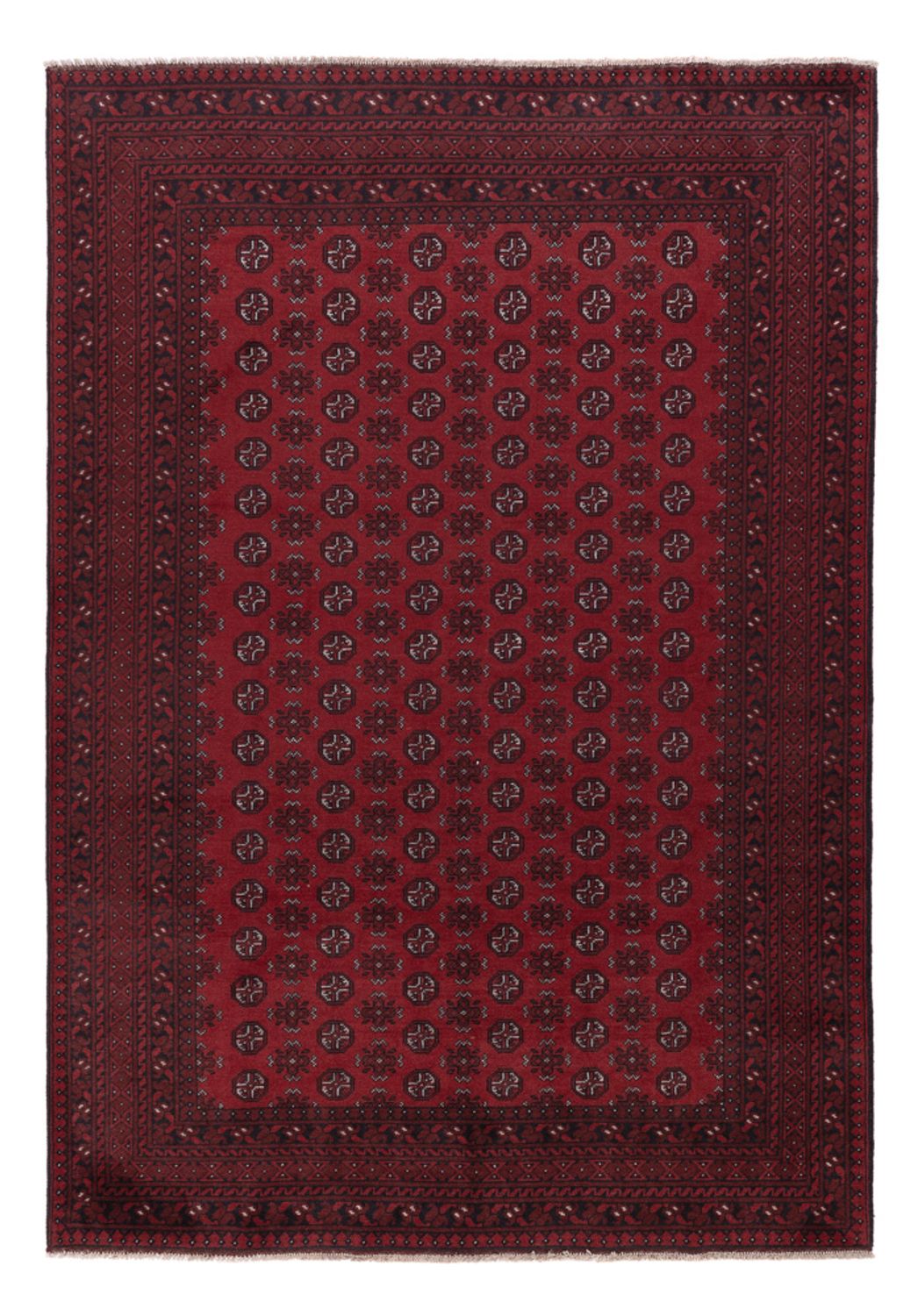 Afghan Rug - Filpa - 283 x 202 cm - dark red