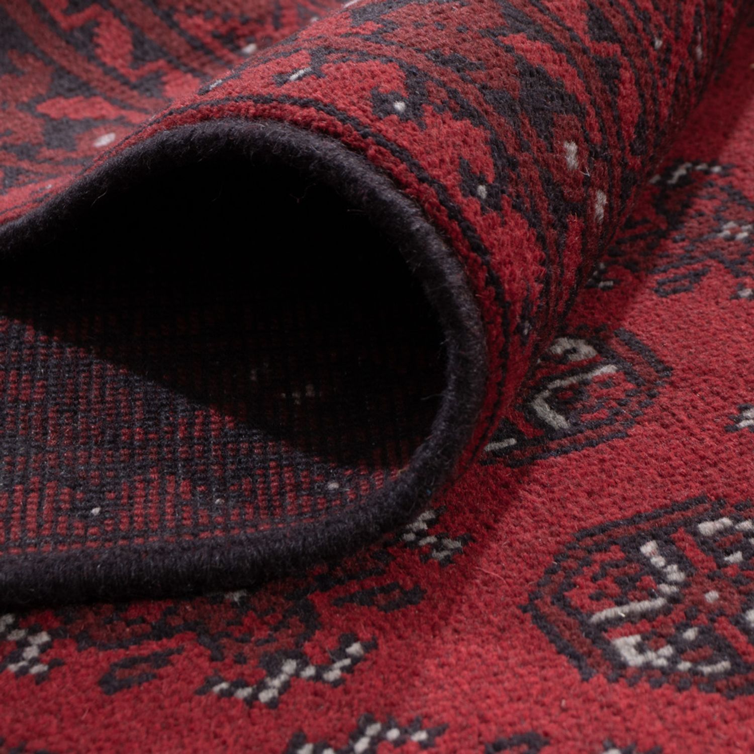 Afghan Rug - Filpa - 283 x 202 cm - dark red