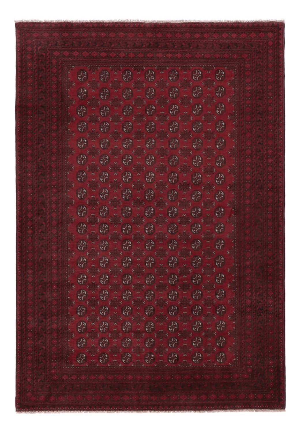 Afghan Rug - Filpa - 288 x 198 cm - dark red