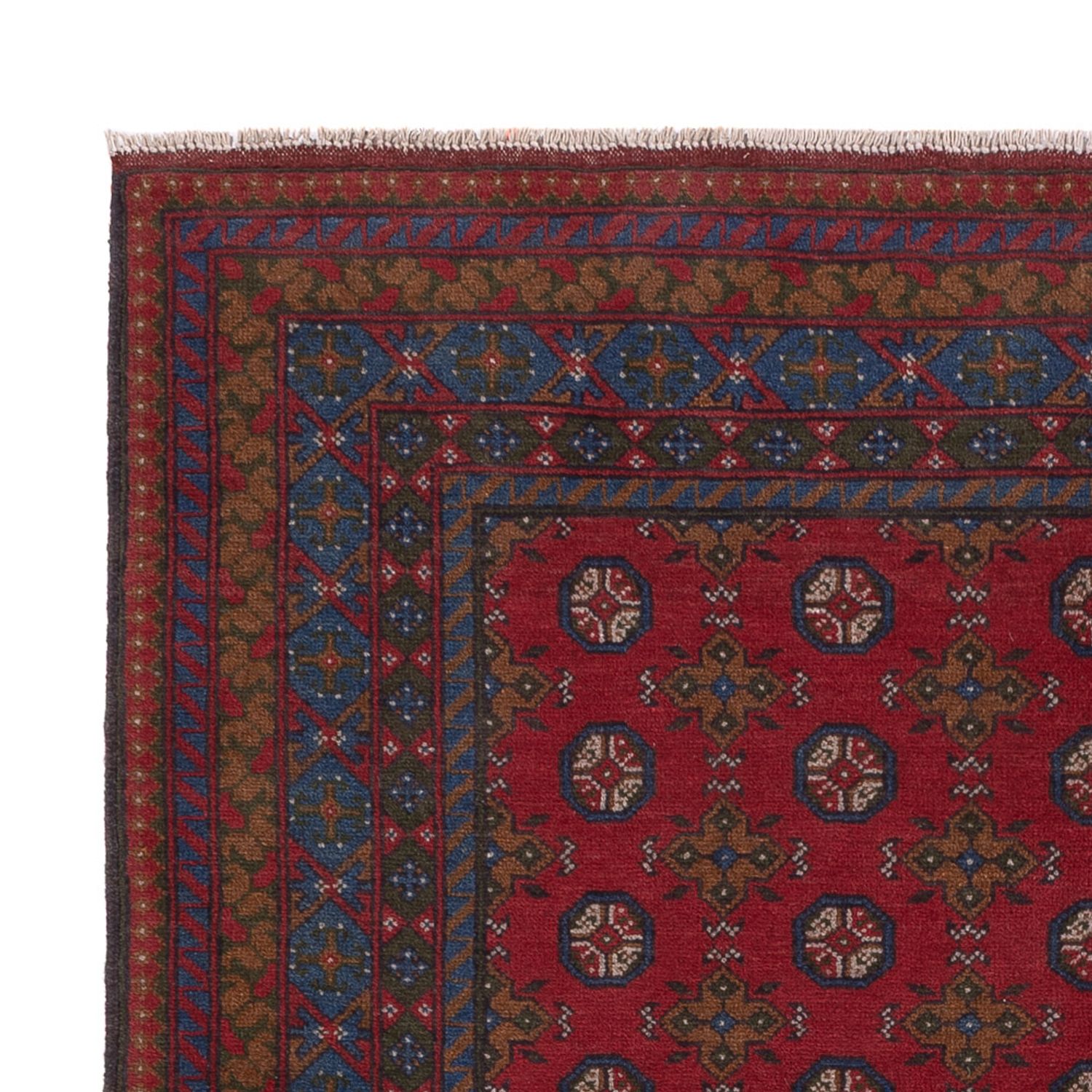 Afghan Rug - Filpa - 196 x 152 cm - dark red