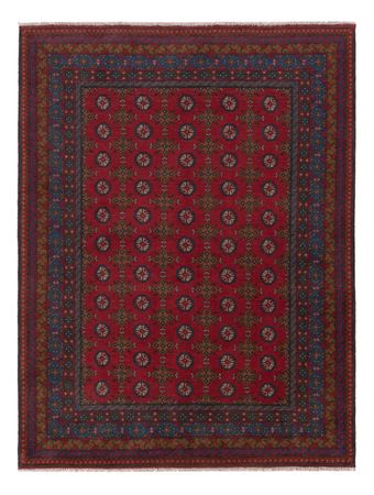 Afghan Rug - Filpa - 196 x 152 cm - dark red