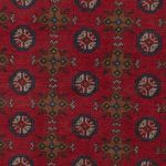 Afghan Rug - Filpa - 196 x 152 cm - dark red